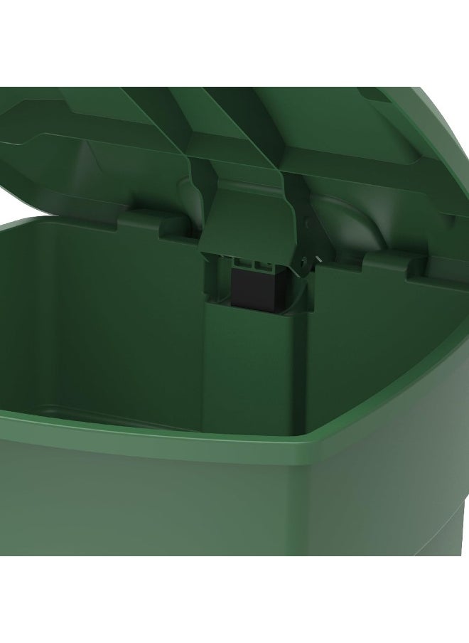 Cosmoplast - سلة قمامة 30 لتر踏 مع دباسة بلون أخضر الغابة - Image 1