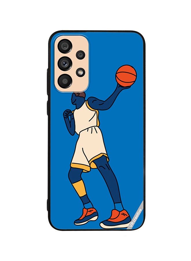 VR CREATIVE Protective Case Cover For Samsung Galaxy A33 5G Basketball Player In Action With Ball Design Multicolour - Image 1