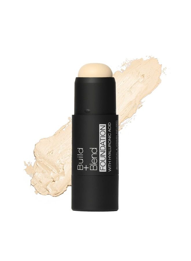PALLADIO BUILD + BLEND Foundation Stick, Contour Stick for Face, Professional Makeup for Perfect Look, 0.25 Ounce (Porcelain) - Image 1