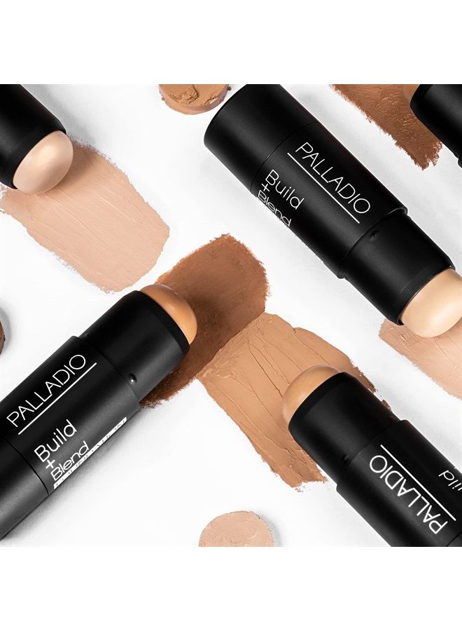 PALLADIO BUILD + BLEND Foundation Stick, Contour Stick for Face, Professional Makeup for Perfect Look, 0.25 Ounce (Porcelain) - Image 5