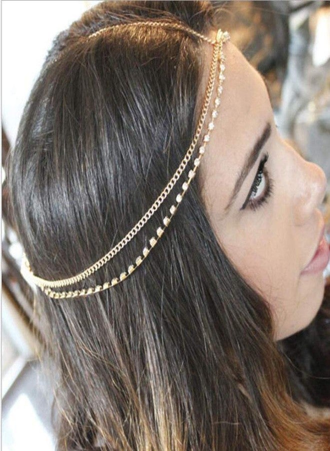 Belicia 1 PCS PREMIUM Boho Layered Head Chains - Handmade Gypsy Hair Jewelry, Bridal Hair Accessory, Festive Jewelry for Weddings, Birthdays, and Special OccasionsBelicia - Image 1