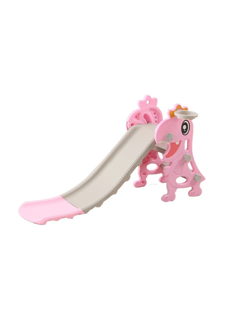 MaBaby شريحة أطفال منزلية صغيرة للأطفال الصغار قابلة للطي في الأماكن المغلقة، منزلق قائم بذاته، سهلة التجميع للأطفال، مجموعة لعب متسلقة، لعبة متسلق قائمة بذاتها، حلقة كرة السلة للأطفال الصغار - Image 1