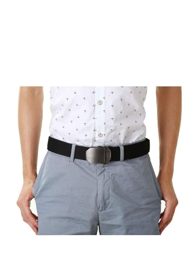 Tango Men's Canvas Webbing Belt - Military Style - Tactical Belt with Metal Buckle - Adjustable Strap to Make Comfortable Fit. (Stripe Black) - Image 5