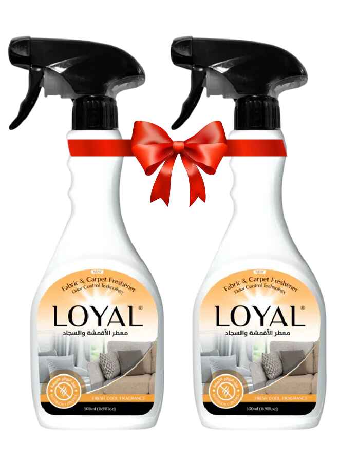 لويال معطر جو لويال فريش برائحة منعشة للأقمشة والسجاد، 2 × 500 مل