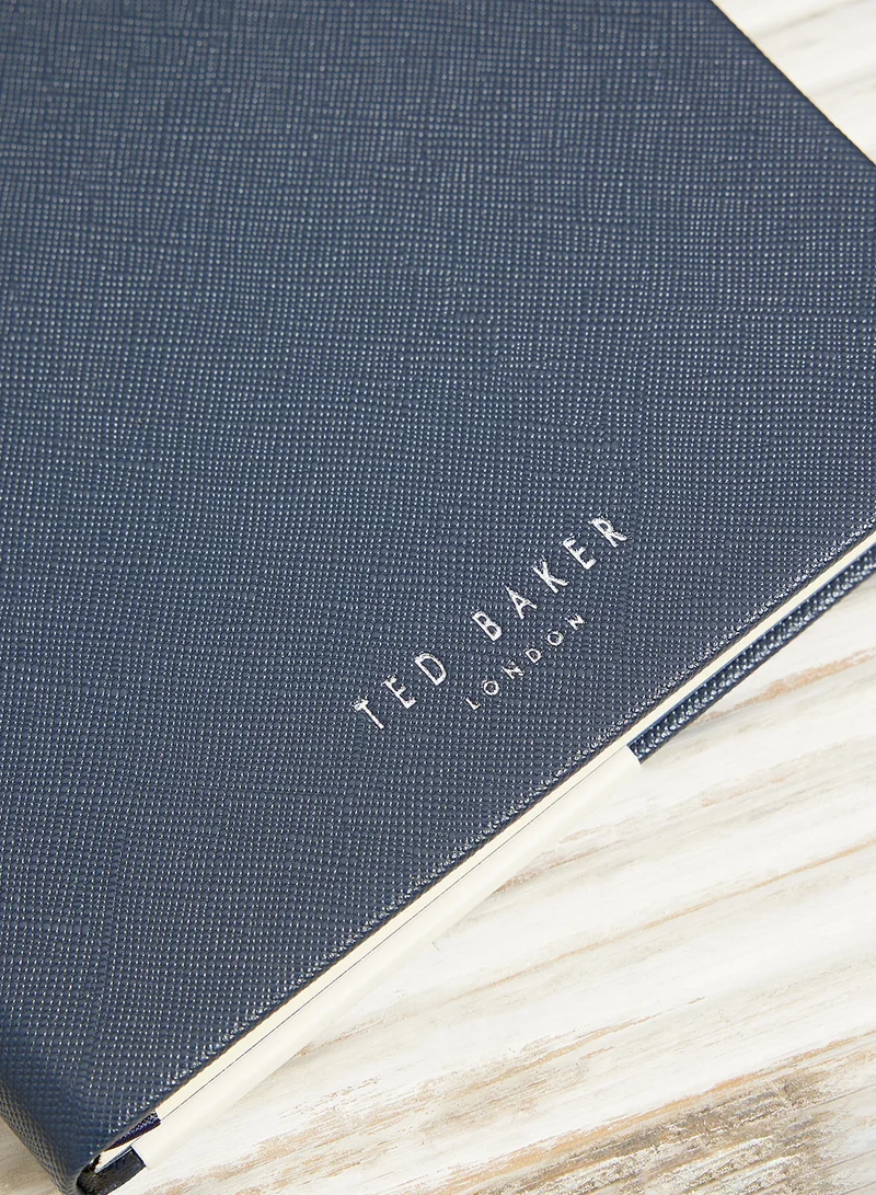 تيد بيكر Blue Textured Hardcover Journal Classic