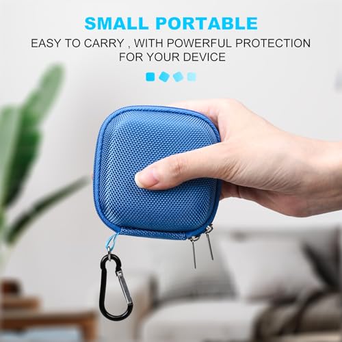 Lacdo Hard Drive Carrying Case for Crucial X10 / Crucial X9 / X9 Pro / X10 Pro Portable SSD 1TB 2TB 4TB 6TB 8TB External Solid State Drive, Hard EVA Shockproof Water Repellent Storage Travel Bag, Blue - Image 3