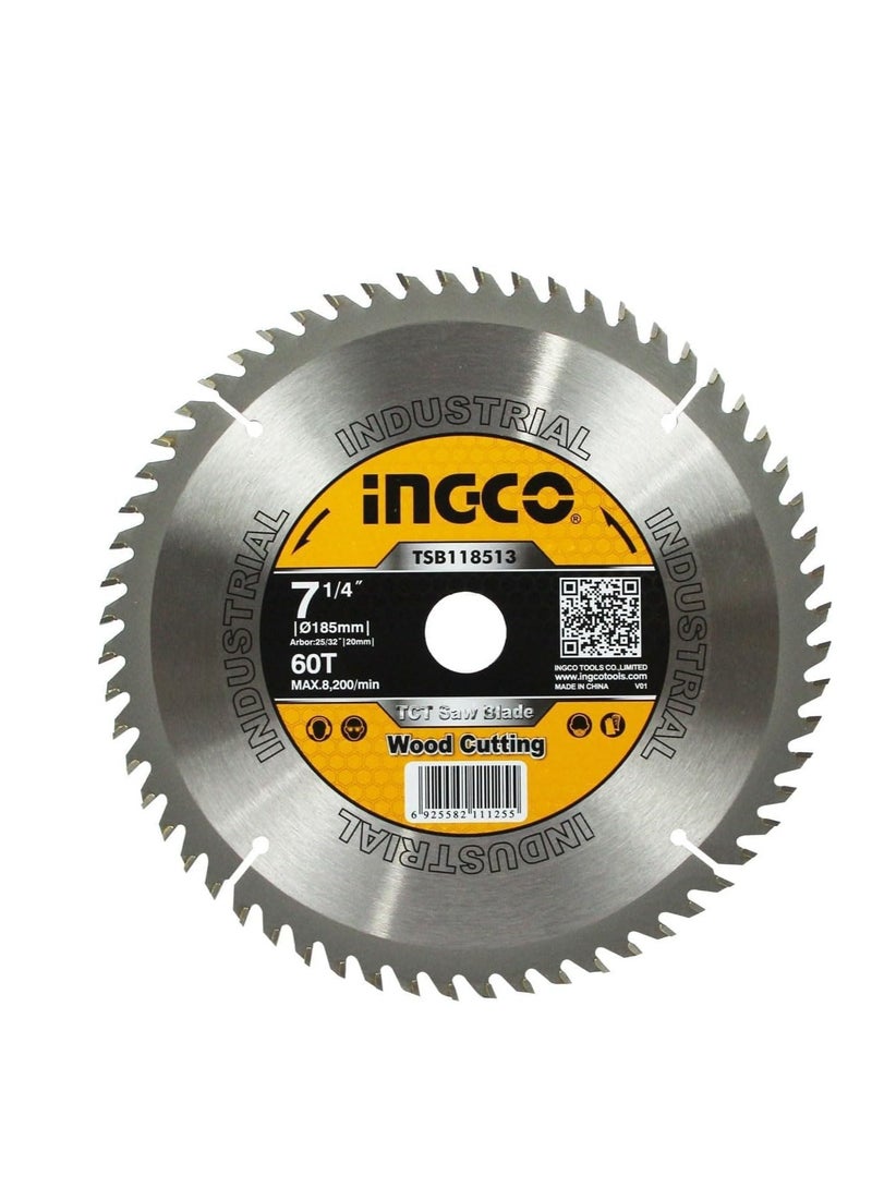 إنجكو شفرة منشار TCT من INGCO مقاس 185 مم – TSB118513 - Image 1
