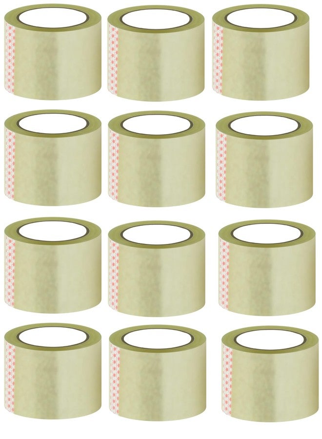 Carbofix Self Adhesive Transparent Cello Tape - 65 Meters in Length - 48mm / 2" Width - 12 Rolls Per Pack - BOPP Industrial Packaging Tape for E-Commerce Box Packing, Office and Home use - Image 1