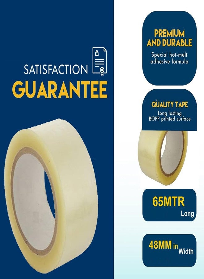 Carbofix Self Adhesive Transparent Cello Tape - 65 Meters in Length - 48mm / 2" Width - 12 Rolls Per Pack - BOPP Industrial Packaging Tape for E-Commerce Box Packing, Office and Home use - Image 3