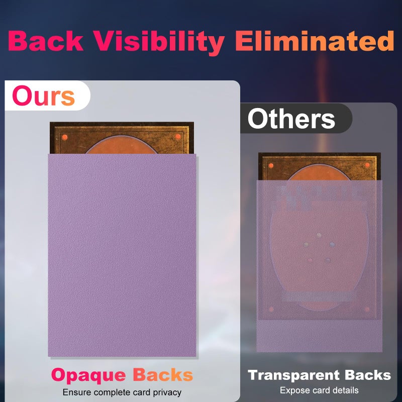 Proijeut 200 Pack Card Sleeves  Matte Dual Trading Card Sleeves With Opaque Back & Smooth Shuffle  Tear Resistant Card Protectors For Mtg  Tcg And Game Cards (Orchid Purple) - Image 3