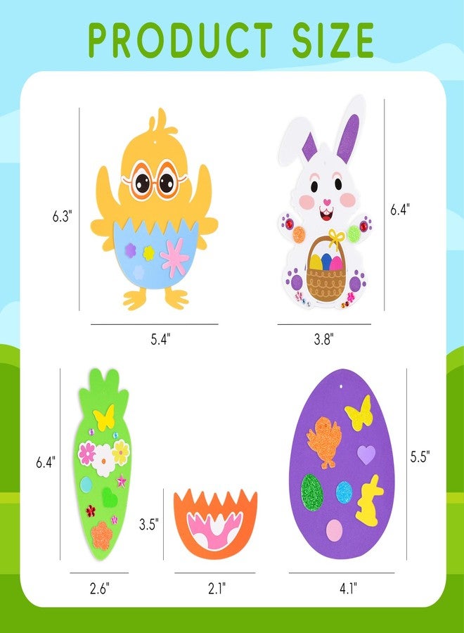 Garma 312 PCS Easter Foam Stickers Crafts Kit DIY Eggs Bunnies Chicks Carrots Easter Decorations Party Favors Supplies for Kids - Image 5