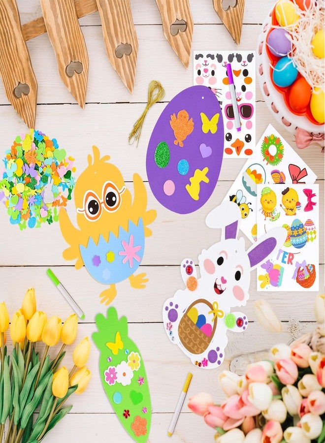 Garma 312 PCS Easter Foam Stickers Crafts Kit DIY Eggs Bunnies Chicks Carrots Easter Decorations Party Favors Supplies for Kids - Image 3