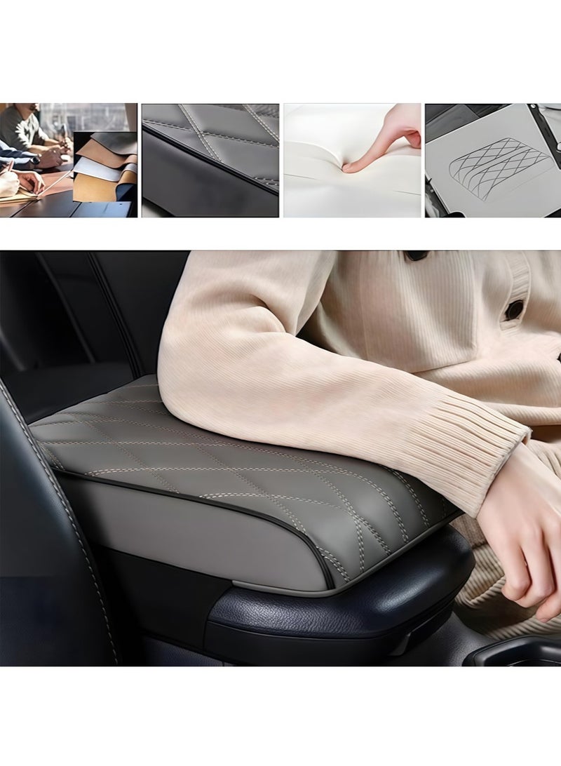 Leon Home Leather car armrest pads, thickened leather car armrest protectors, thickened center console protectors, suitable for most vehicles, SUVs, trucks, sedans - Image 2