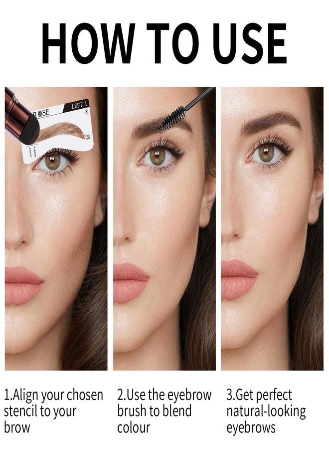 ALLROSE Eyebrow Stencils, ALLROSE Eyebrow Stamp Stencil Kit Perfect Eyebrow Waterproof Eye Brow Stamp Stencil Kits, Eyebrow Kit for Women with 20PCS Brow Shaping Kit Eyebrow Tinting Kit, Blonde - Image 4