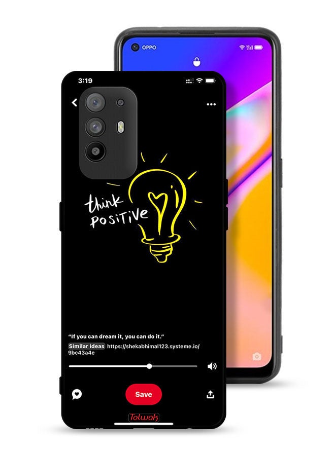 Tolwak Oppo A95 5G Protective Case Cover Think Positive - Image 1