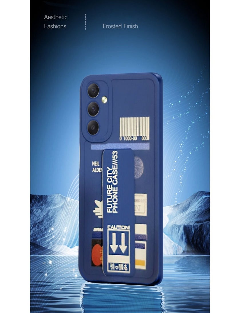 Techie غطاء حماية مغناطيسي من السيليكون بتصميم أنيق لهاتف سامسونج جالاكسي A24 4G - أزرق - Image 3