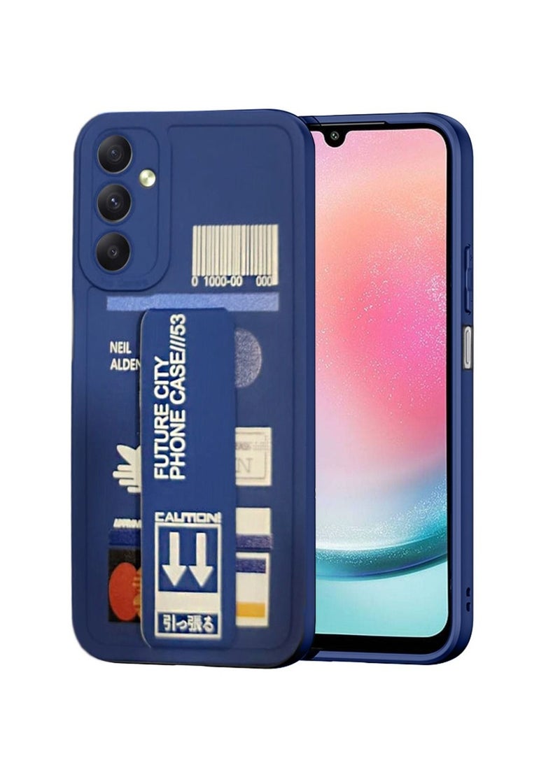 Techie غطاء حماية مغناطيسي من السيليكون بتصميم أنيق لهاتف سامسونج جالاكسي A24 4G - أزرق - Image 1