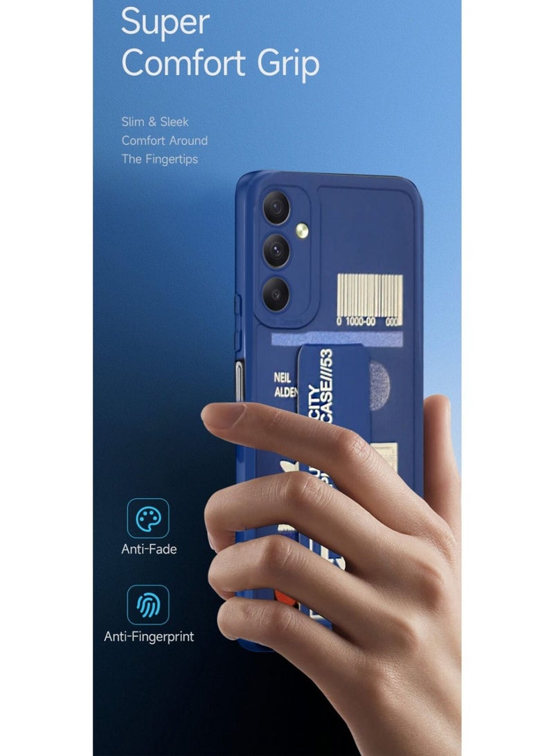 Techie غطاء حماية مغناطيسي من السيليكون بتصميم أنيق لهاتف سامسونج جالاكسي A24 4G - أزرق - Image 4