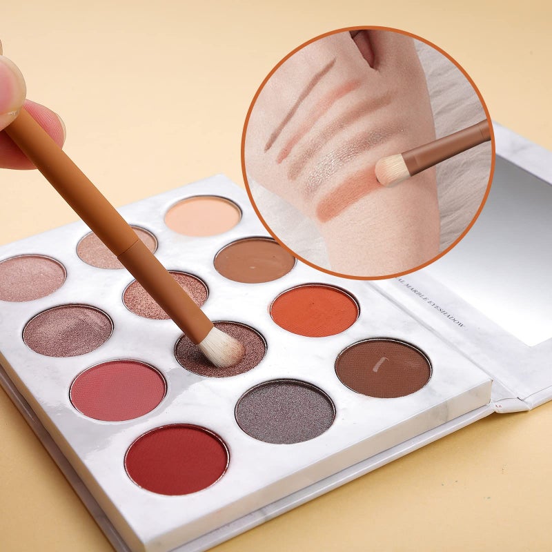 EIGSHOW Makeup Brushes, EIGSHOW 5 Colors Essential Kabuki Makeup Brush Set with Ultra-soft Synthetic Fibers for Powder Blush Concealers Contouring Highlighting Makeup Brush Gift Set for Women(Warm Colors) - Image 4