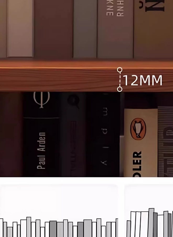 كيكي رف كتب زاوية مدمج مع رف حائطي مصنوع من خشب الجوز البني مقاس 48*48*180 سم - Image 3