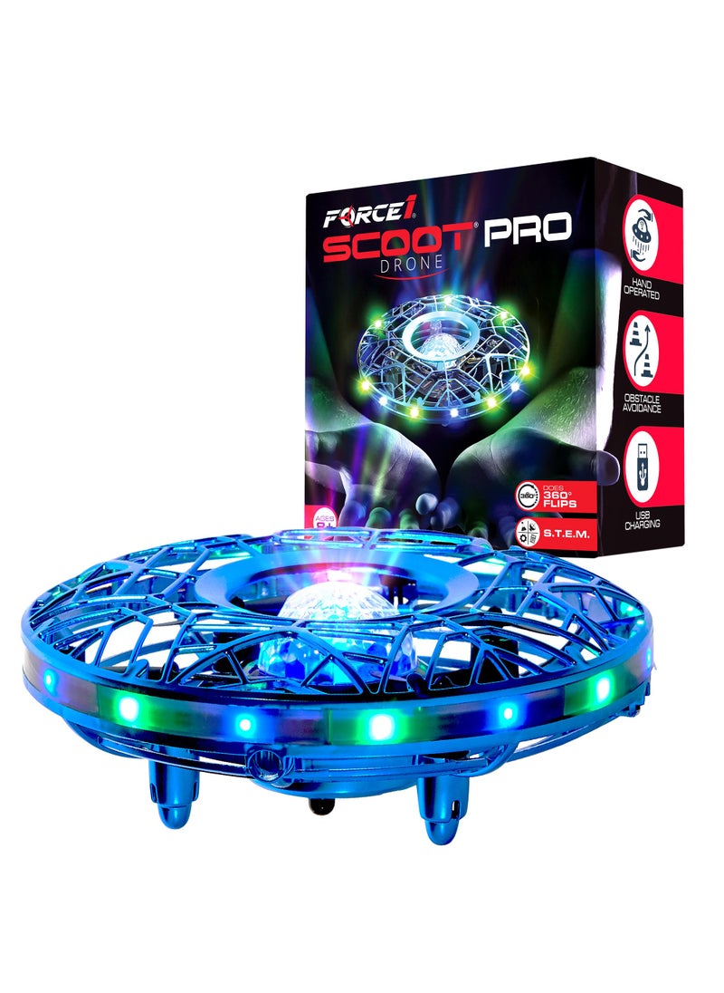 Force1 Force1 Scoot Pro Hand Operated Drone for Kids or Adults- Induction Hands Free Motion Sensors Mini Drones with Bright LED Projection, 360 Flips, Easy Indoor Small UFO Flying Orb Ball Drone Toy for Boys Girls  - Image 1