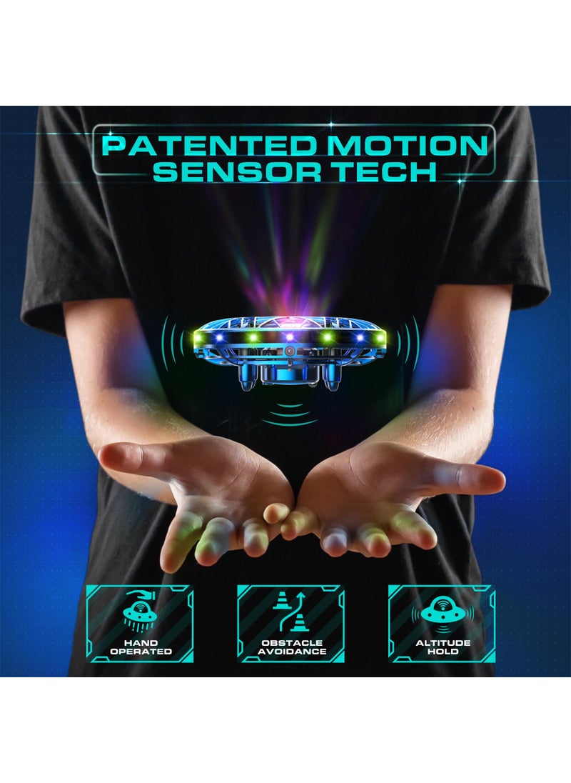 Force1 Force1 Scoot Pro Hand Operated Drone for Kids or Adults- Induction Hands Free Motion Sensors Mini Drones with Bright LED Projection, 360 Flips, Easy Indoor Small UFO Flying Orb Ball Drone Toy for Boys Girls  - Image 3