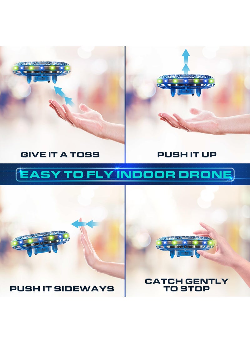 Force1 Force1 Scoot Pro Hand Operated Drone for Kids or Adults- Induction Hands Free Motion Sensors Mini Drones with Bright LED Projection, 360 Flips, Easy Indoor Small UFO Flying Orb Ball Drone Toy for Boys Girls  - Image 4