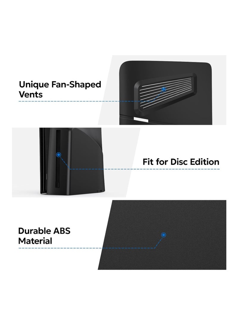 Premium ABS Replacement Shell for PS5 Slim Disc Edition (Black) - Image 4