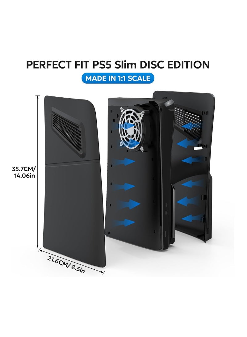 Premium ABS Replacement Shell for PS5 Slim Disc Edition (Black) - Image 3