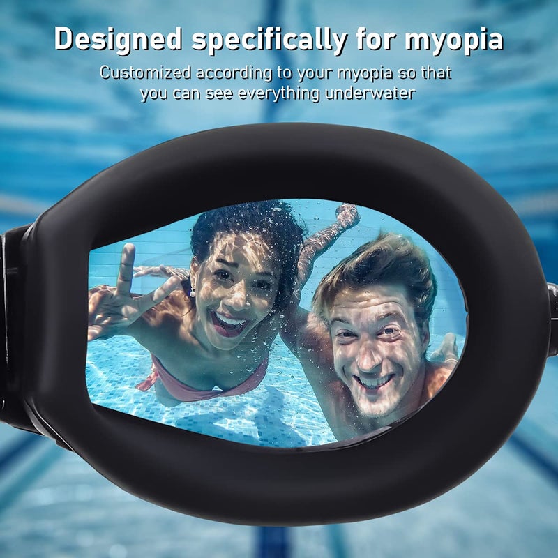 AUTOR Short Sighted Swim Goggles, Swimming Goggles, Short Sighted Swimming Goggles for Men Women Adult Junior (-7.0) - Image 4