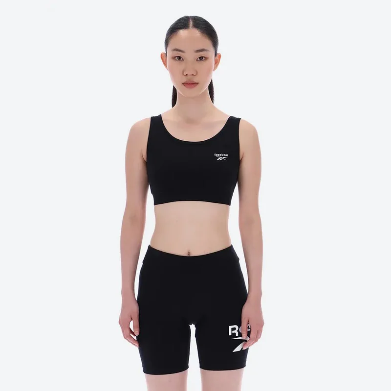 Reebok Black Reebok Luna Scoop Neck Small Logo Women's Bra Top - Black for Women | Best Price UAE