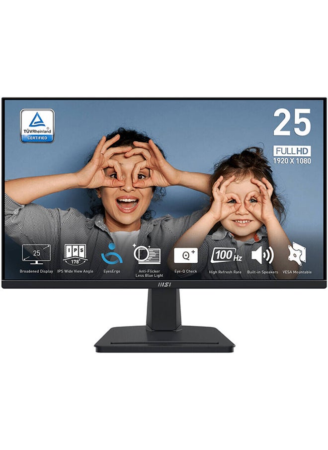 Pro MP251 Business Productivity Monitor, 24.5" FHD IPS Display, 100Hz Response Time, 1ms (MPRT) Response Time, Adaptive Sync Support, Built-In 2x 2W Speaker Black
