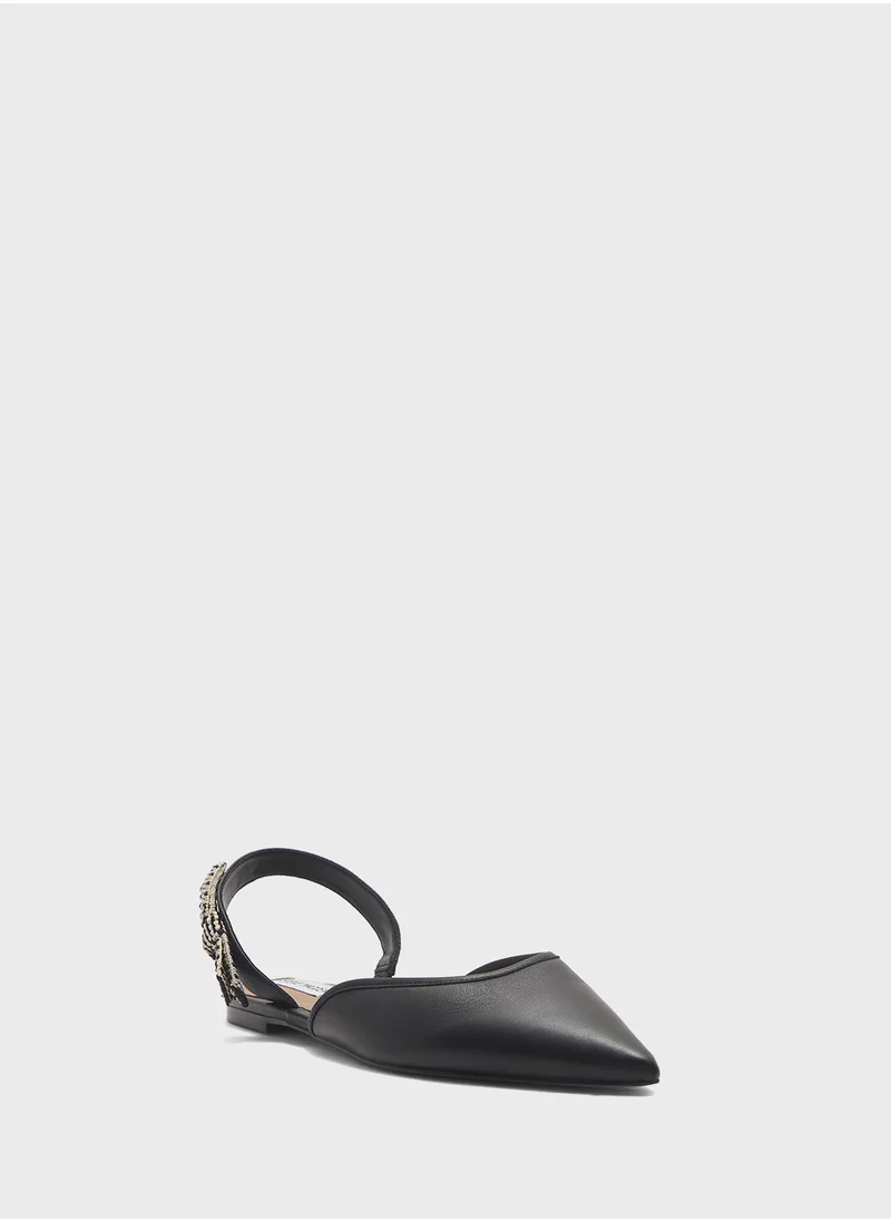 STEVE MADDEN Landfall Buckle Strap Closed Toe Ballerinas