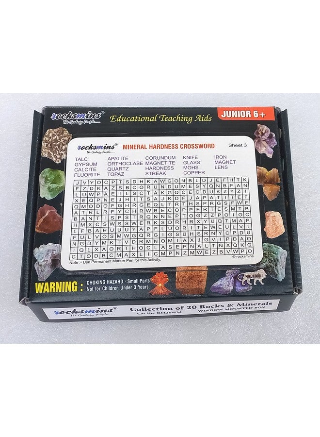 Rocksmins RM20PT Rocks & Minerals Collection Set of 20 Specimen (10 Rocks + 10 Minerals) Rock and Mineral - Image 3