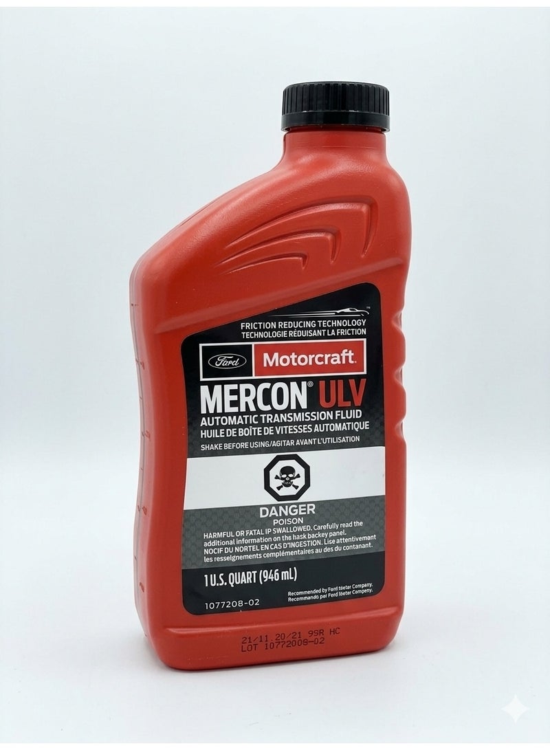 موتو كرافت سائل ناقل الحركة الأوتوماتيكي Motorcraft MERCON ULV، 946 مل (1 كوارت أمريكي) - Image 1