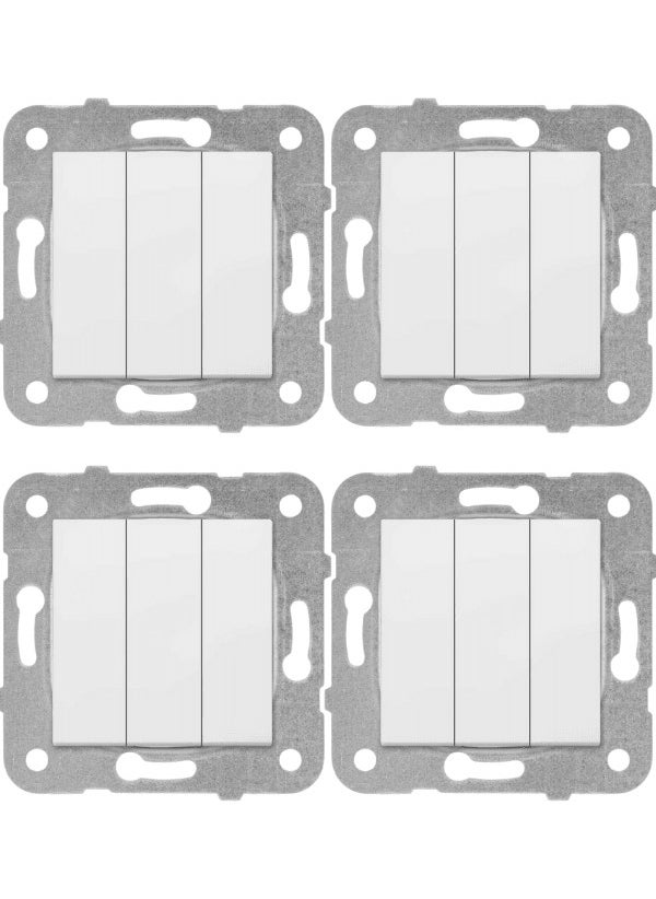 Viko Karre Triple Wrench White (Frame Included) 90967068 (4 Pcs)  - Image 1