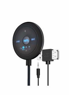 Y&D BC20 Bluetooth Car Kit, 5.0 Hands-Free Audio Adapter, Built-in Microphone, 3M Magnetic Base, for System with 3.5mm AUX Input Port or FM Transmitter  - Image 1