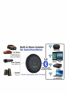 Y&D BC20 Bluetooth Car Kit, 5.0 Hands-Free Audio Adapter, Built-in Microphone, 3M Magnetic Base, for System with 3.5mm AUX Input Port or FM Transmitter  - Image 3