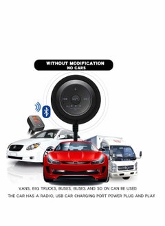 Y&D BC20 Bluetooth Car Kit, 5.0 Hands-Free Audio Adapter, Built-in Microphone, 3M Magnetic Base, for System with 3.5mm AUX Input Port or FM Transmitter  - Image 2