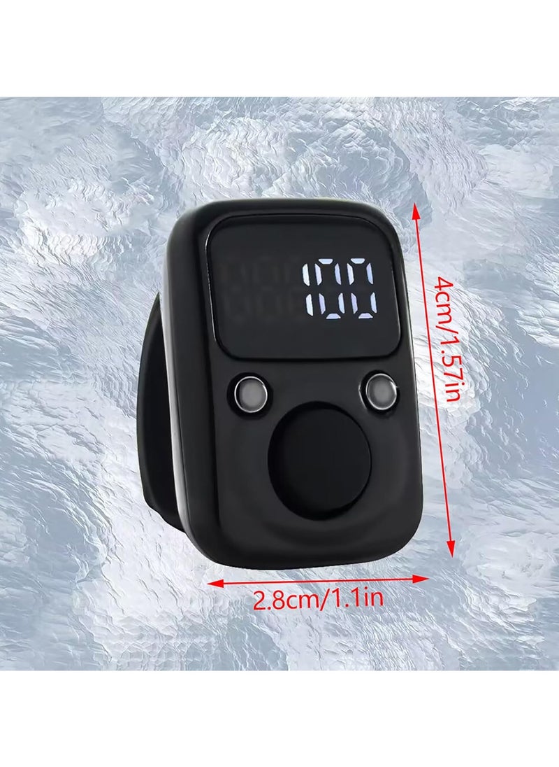 Electric Finger Tally Counter with LED Display: Enhanced Digital Counting for Precision and Ease, Black