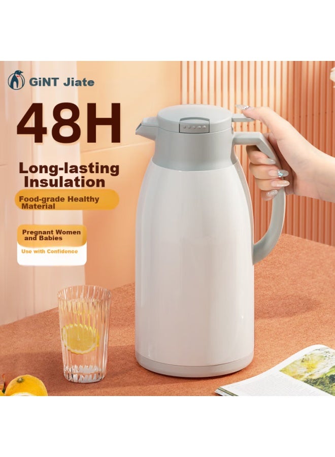 Gint Insulated Bottle With Glass Inner Liner, Large Capacity Portable Thermos For Home, Student Dormitory, And Home Use - Image 1