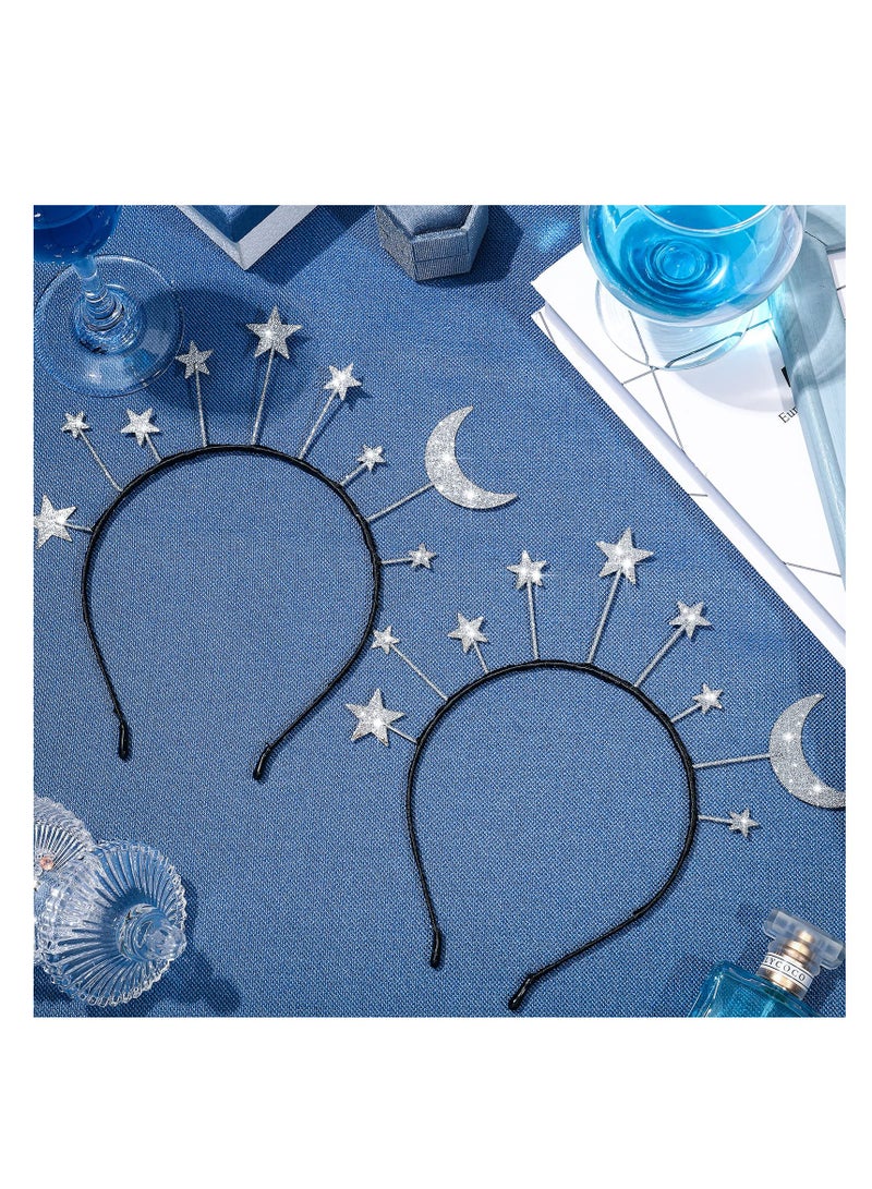 SYOSI, 8 Pcs Star Moon Headband Birthday Party Hair Hoop, Birthday Party Headband Crown for Headress Accessories - Image 5