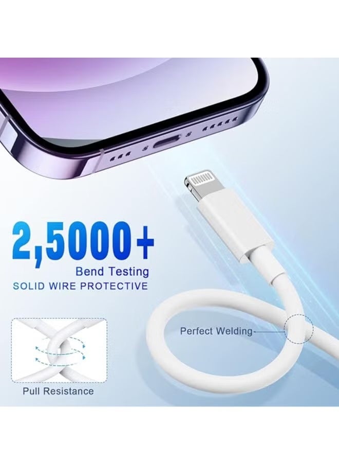 X spring USB C to Lightning Cable 2M iPhone Fast Charger Cable USB-C Power Delivery Charging Cord for iPhone 14/13/12/11/XS/XR/X/8/iPad - Image 3