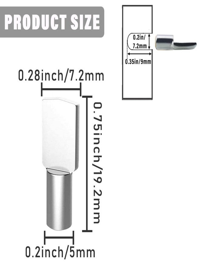 LonlyEagle 60 Pieces 5mm Shelf Pegs , Spoon Shaped Shelf Pins for Shelves, Kitchen Cabinet Shelf, Bookshelf, Closet and Furniture, Nickel Plated Shelf Holders Support Pegs - Image 2