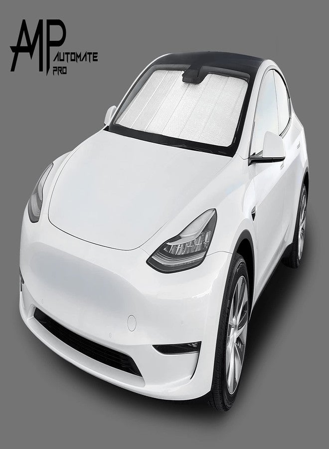 AutoMate Pro واقي الشمس القابل للطي والمصمم خصيصًا للزجاج الأمامي لسيارة BMW X1 SUV موديل 2023 و2024 من AutoMate Pro، واقي شمس عاكس صغير الحجم يحجب الأشعة فوق البنفسجية، ملحقات عازلة قابلة للطي (صنع في الولايات المتحدة الأمريكية). - Image 5
