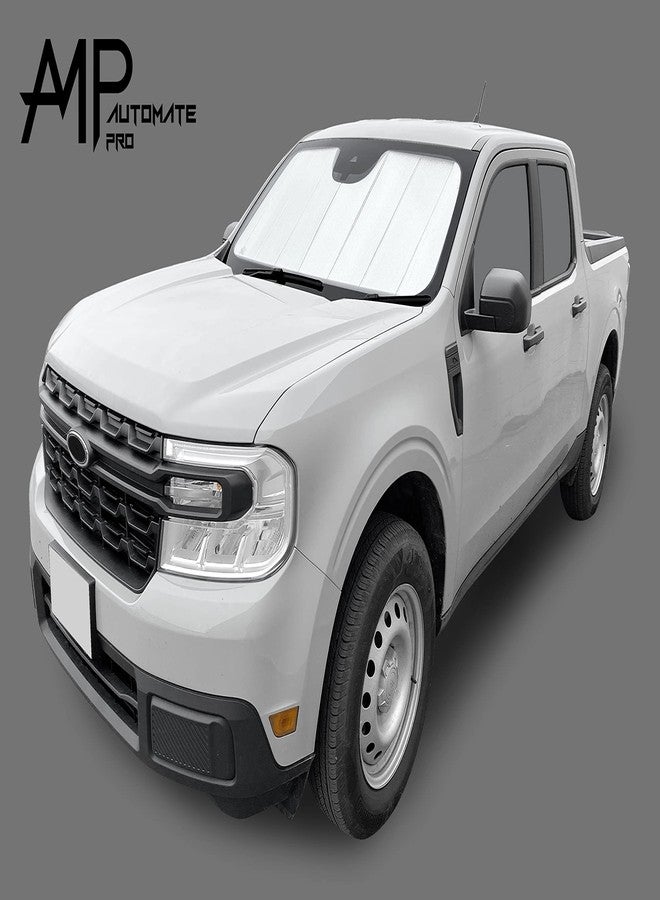 AutoMate Pro واقي الشمس القابل للطي والمصمم خصيصًا للزجاج الأمامي لسيارة BMW X1 SUV موديل 2023 و2024 من AutoMate Pro، واقي شمس عاكس صغير الحجم يحجب الأشعة فوق البنفسجية، ملحقات عازلة قابلة للطي (صنع في الولايات المتحدة الأمريكية). - Image 4