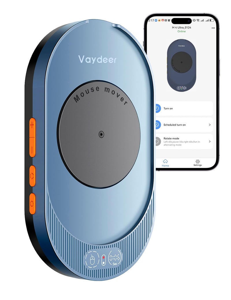 Vaydeer M4 Utra Mouse Mover with APP, Undetectable Mouse Jiggler Device with Remote Control and Timer Function, Driver-Free Shaker Wiggler Mouse Movement Simulation for Computer Awakening - Image 1