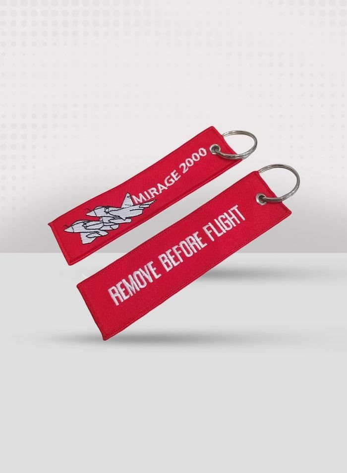 Mirage 2000 Dual Red Fabric Keychain