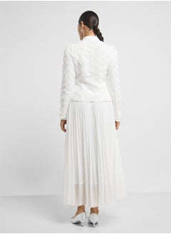 ELLA Textured Top With Pleated Skirt Set  - Image 2