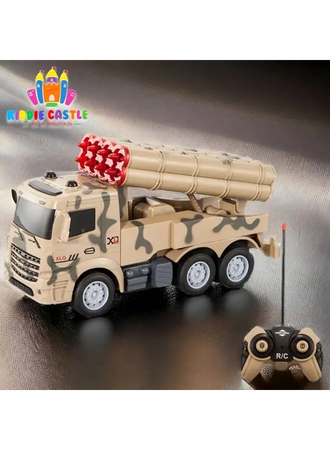 Toy Box Remote Controlled Missile Launch Toy Truck Military Vehicle Model with Lights and Sounds - Image 2